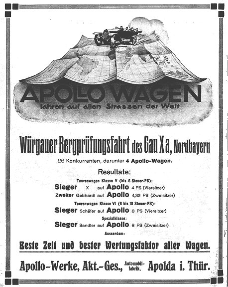 Apollo - Würgauer Berg 1913
