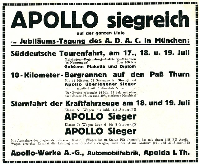 Apollo Werbung