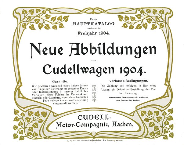 Cudell-Katalog 1904