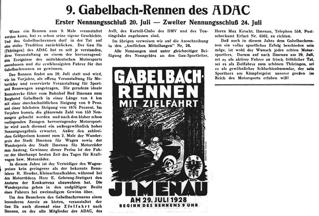 Ankündigung Gabelbach-rennen