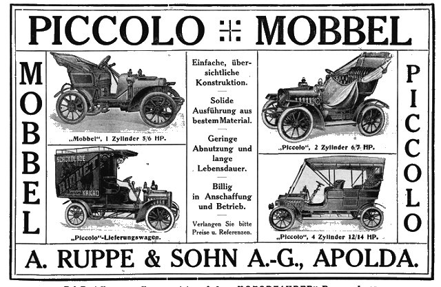 Piccolo-Werbung 1909